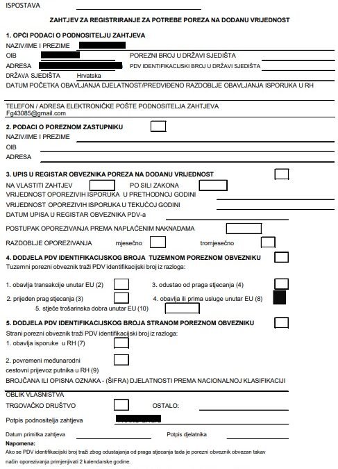 Ovako se Traži PDV ID Broj u Poreznoj za Paušalni Obrt